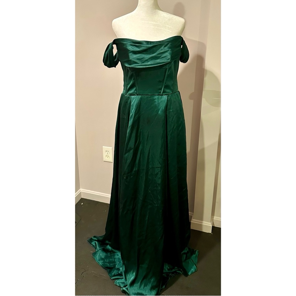 David’s Bridal Juniper Off-the-Shoulder Dress